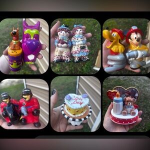 Nostalgia TV 6 salt and pepper shakers: Purple, Yellow, Red, Blue, White Accents